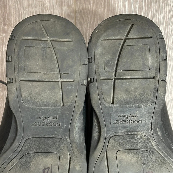 Dockers Leather Trustee Oxford Bike Toe Shoes Black 10M - Picture 7 of 15